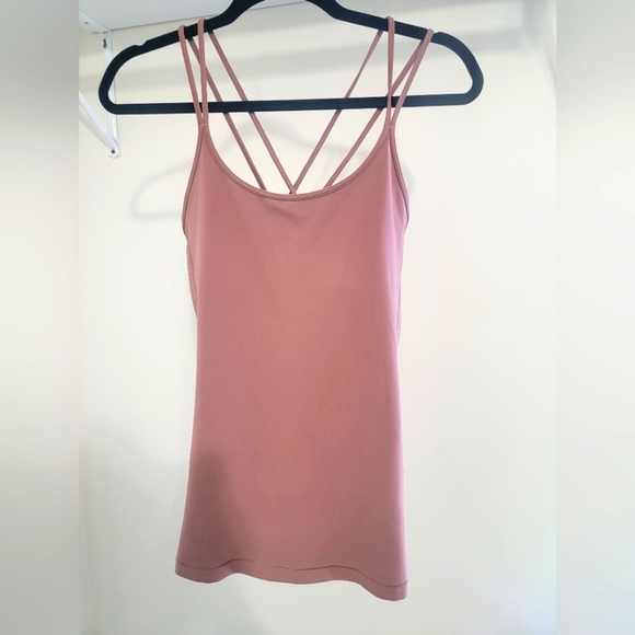 lululemon athletica Tops - LULULEMON X Free To Be Tank Everlux Spaghetti Straps Mauve Align Material Sz 10